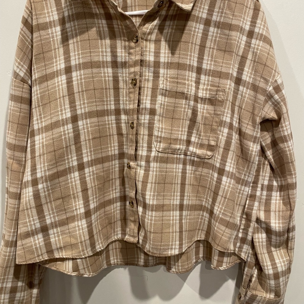 Plaid Button-Up Shirt